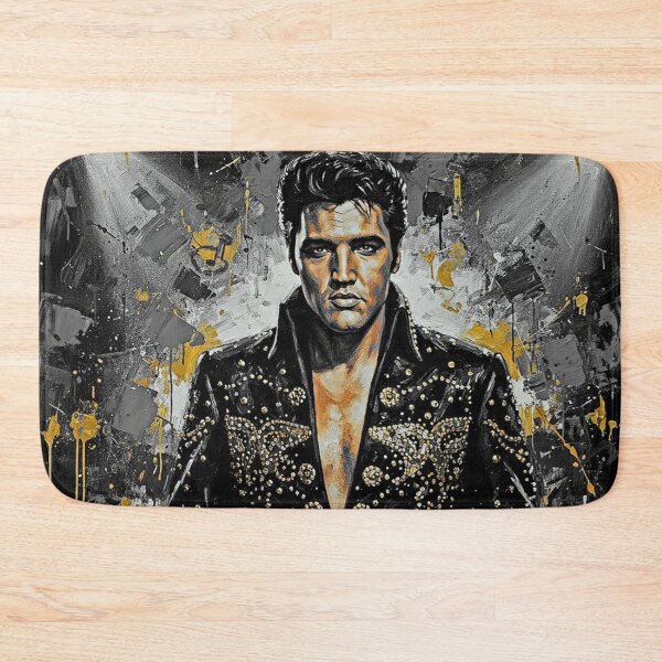 Item preview, Elvis Presley Gold Jumpsuit: Abstract Pop Art Canvas | The King of Rock designed and sold by Art's Diner.