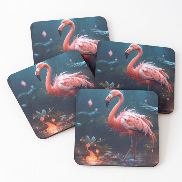 Item preview, Portrait of a flamingo on a colorful background. Emotive portrait designed and sold by anytka.