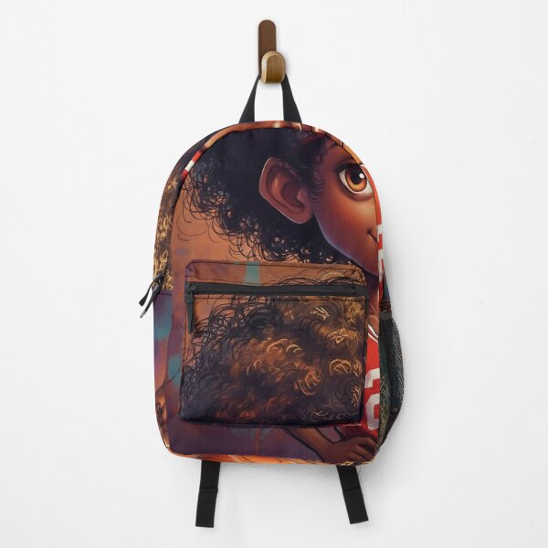 Item preview, Cute Afro Kid Basketball Player Spinning Ball — Cartoon Street Art Illustration in Jersey designed and sold by Pixel Pout.