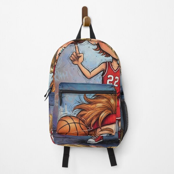 Item preview, Cute Basketball Couple — Cartoon Player Spinning Ball with Cheerleader, Street Art Style designed and sold by Pixel Pout.