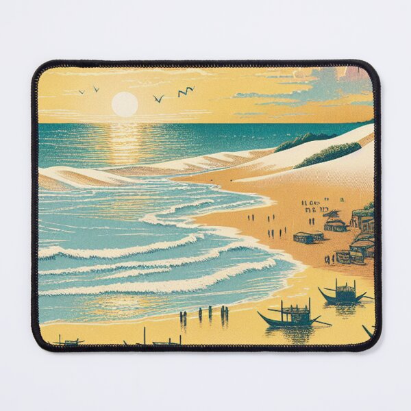 Item preview, Ukiyo-e Woodblock Print of Natal, Brazil – Edo-Style Tropical Coastline designed and sold by Vandy Fullam.