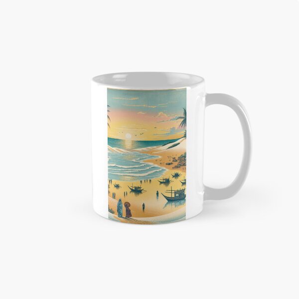 Item preview, Ukiyo-e Woodblock Print of Natal, Brazil – Edo-Style Tropical Coastline designed and sold by Vandy Fullam.