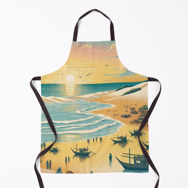 Item preview, Ukiyo-e Woodblock Print of Natal, Brazil – Edo-Style Tropical Coastline designed and sold by Vandy Fullam.
