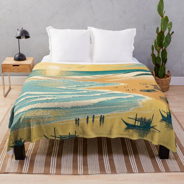 Item preview, Ukiyo-e Woodblock Print of Natal, Brazil – Edo-Style Tropical Coastline designed and sold by Vandy Fullam.