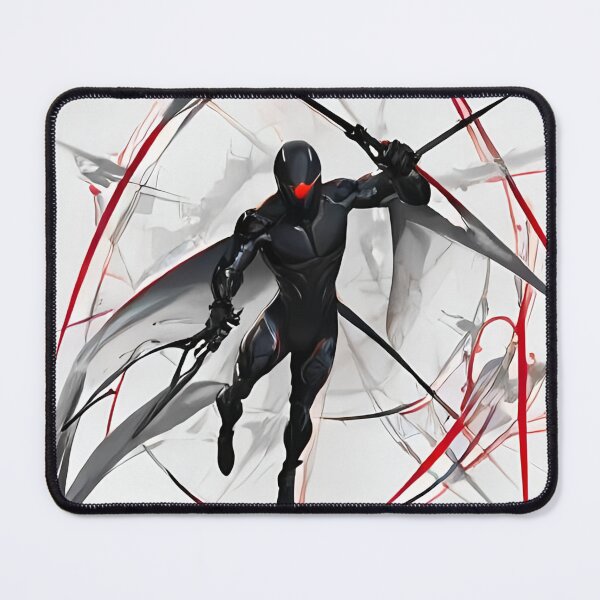 Item preview, Cyber Ninja Warrior – Futuristic Action Art designed and sold by Ekracreatives.