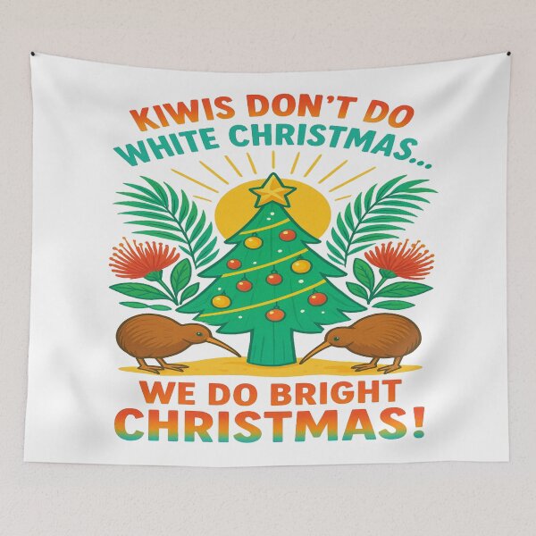 Item preview, Bright Kiwi Christmas – Surfboard Tree & Summer Fun designed and sold by Globalcitytees.