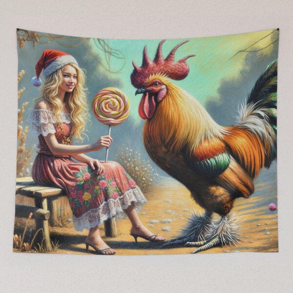 Item preview, Rooster is Given a Lollipop designed and sold by M-Y-A-R-T-.