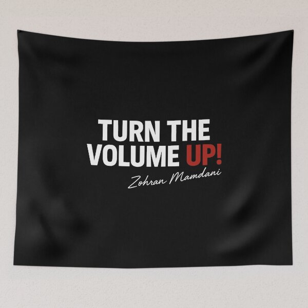 Item preview, Zohran Mamdani Turn The Volume Up Signature designed and sold by gear-posters.