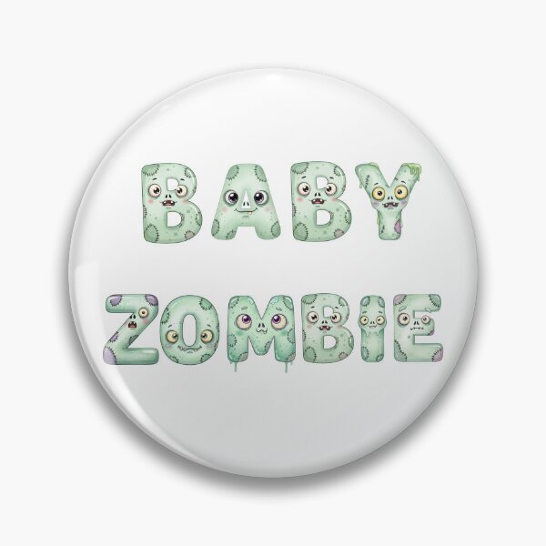 Item preview, Cute Baby Zombie Typography – Adorable Green Zombie Font Design designed and sold by ChibiNekoSpace.