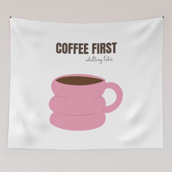Item preview, Coffee First - Funny coffee quote for morning grouches designed and sold by MutDesigns.