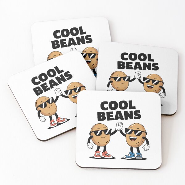 Item preview, Cool Beans Funny Cartoon – Cute Food Pun Design with Positive Vibes designed and sold by TrPatternLab.