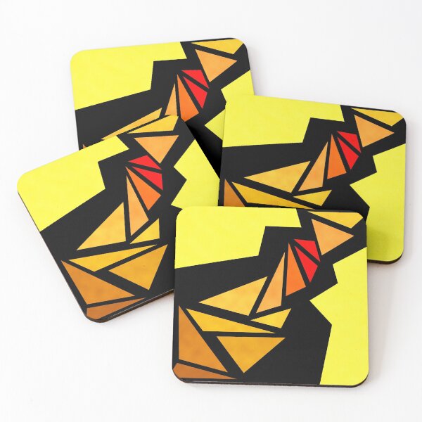Item preview, Abstract geometric triangles | yellow and black designed and sold by edrawings38.