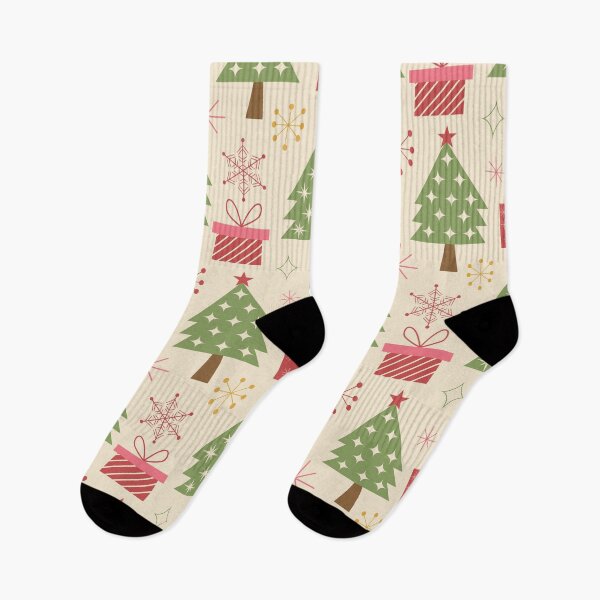 Item preview, Mid Century Christmas Atomic Trees with Gifts and Snowflakes designed and sold by Yasminepatterns .