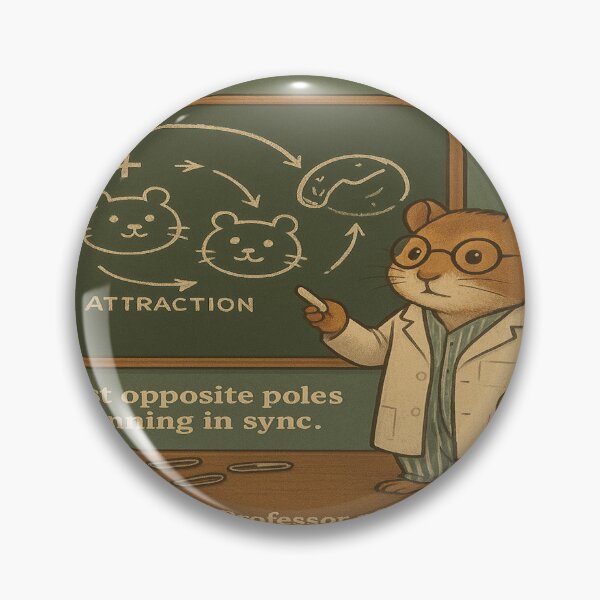 Item preview, The Hamster Professor of Magnetism (and Friendship)  designed and sold by ReineDingo.