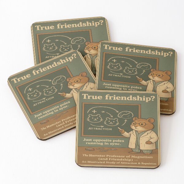 Item preview, The Hamster Professor of Magnetism (and Friendship)  designed and sold by ReineDingo.