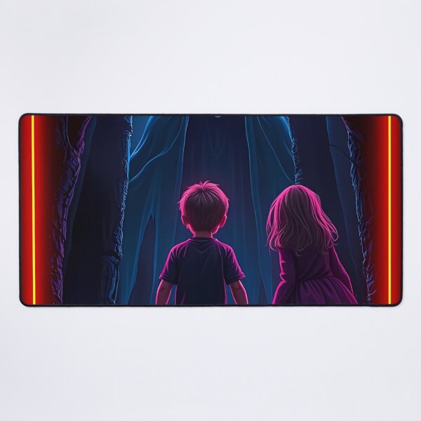 Item preview, Neon Horror Portal - Grim Reaper & Children Dark Fantasy Art designed and sold by FusionCipher.