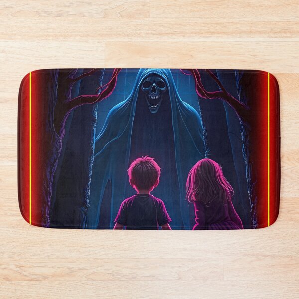 Item preview, Neon Horror Portal - Grim Reaper & Children Dark Fantasy Art designed and sold by FusionCipher.