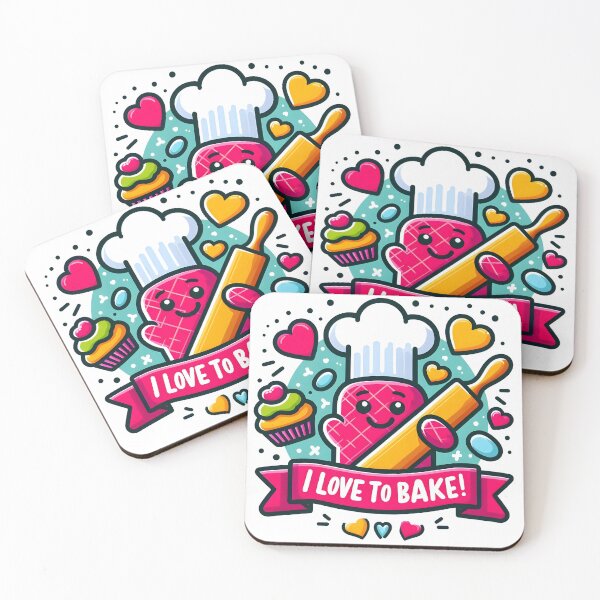 Item preview, Cute Baking Chef with Rolling Pin - I Love to Bake! designed and sold by The-T-In-Retro.