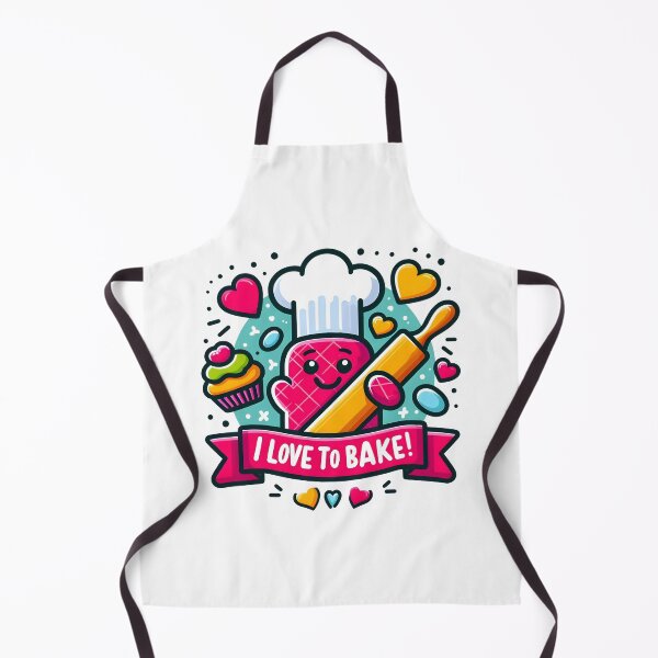 Item preview, Cute Baking Chef with Rolling Pin - I Love to Bake! designed and sold by The-T-In-Retro.