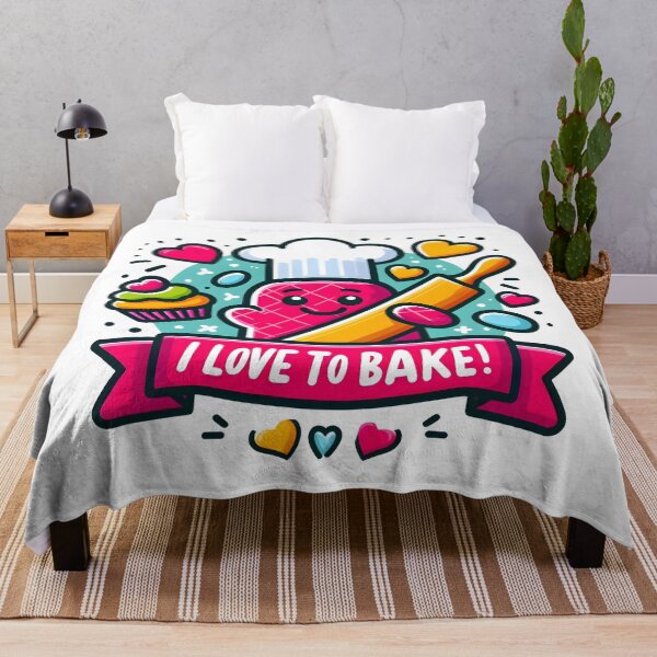 Item preview, Cute Baking Chef with Rolling Pin - I Love to Bake! designed and sold by The-T-In-Retro.