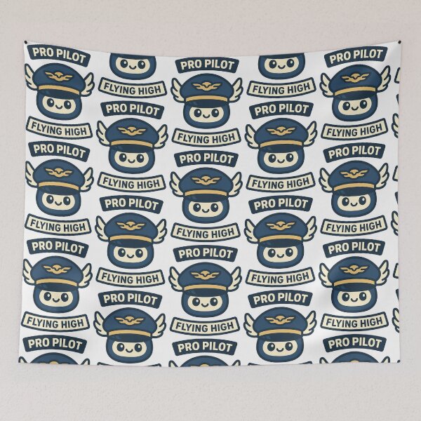 Item preview, Pro Pilot Flying High Cute Aviation Mascot Design designed and sold by TeeTimeTreasure.