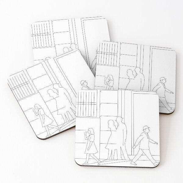Item preview, Shadows in Passing — Minimalist Urban Encounter designed and sold by youkee.