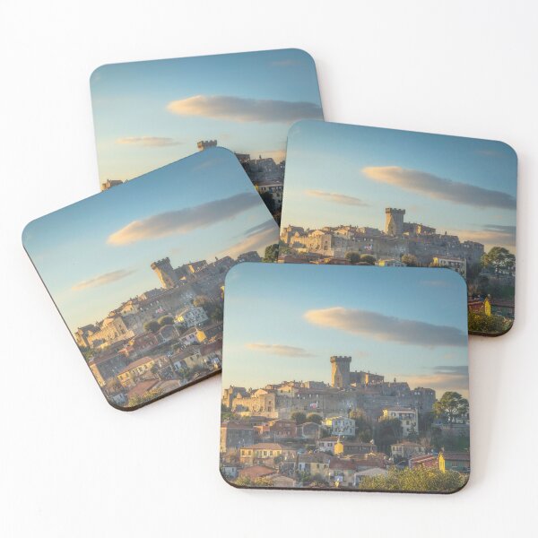 Item preview, Capalbio medieval village skyline at sunset. Tuscany Italy designed and sold by Stefano Orazzini.