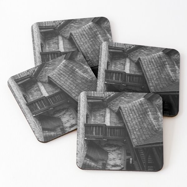 Item preview, A monochrome study of Orava Castle’s hidden geometry designed and sold by alicjamiekina.