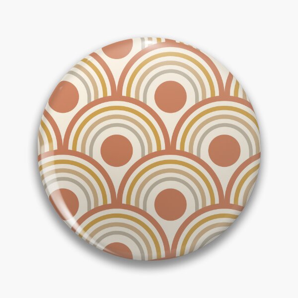 Item preview, Mid Century Terracotta Circles on Earth tone rainbows designed and sold by Yasminepatterns .