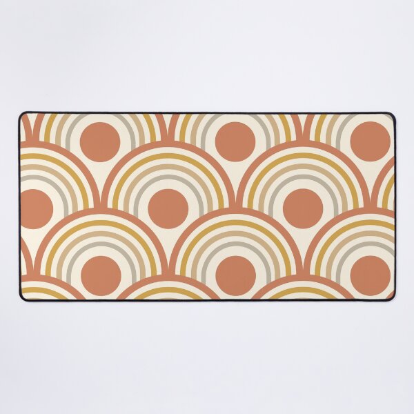 Item preview, Mid Century Terracotta Circles on Earth tone rainbows designed and sold by Yasminepatterns .