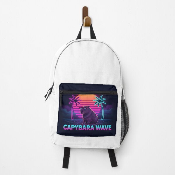 Item preview, Chill Capybara Retro Synthwave Sunset | 80s Vaporwave Aesthetic Animal Art designed and sold by SergioMiklos.