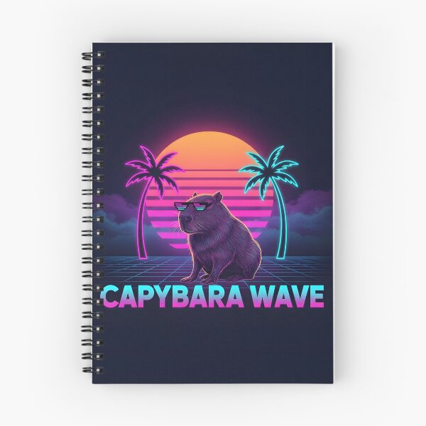 Item preview, Chill Capybara Retro Synthwave Sunset | 80s Vaporwave Aesthetic Animal Art designed and sold by SergioMiklos.