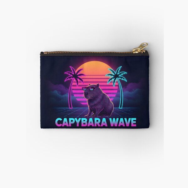 Item preview, Chill Capybara Retro Synthwave Sunset | 80s Vaporwave Aesthetic Animal Art designed and sold by SergioMiklos.