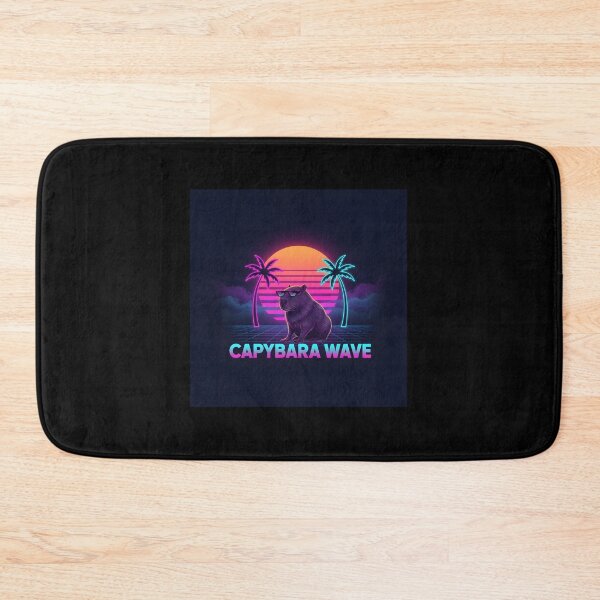 Item preview, Chill Capybara Retro Synthwave Sunset | 80s Vaporwave Aesthetic Animal Art designed and sold by SergioMiklos.