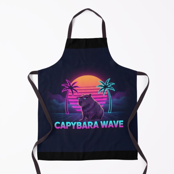 Item preview, Chill Capybara Retro Synthwave Sunset | 80s Vaporwave Aesthetic Animal Art designed and sold by SergioMiklos.