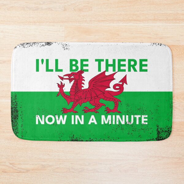 Item preview, Welsh Dragon Flag - Be There Now In A Minute (Vintage Style) designed and sold by Designs by Jesabee.
