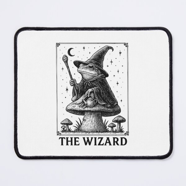 Item preview, The Wizard Frog Tarot Card Goblincore Witchy Aesthetic designed and sold by haitrieuic96.