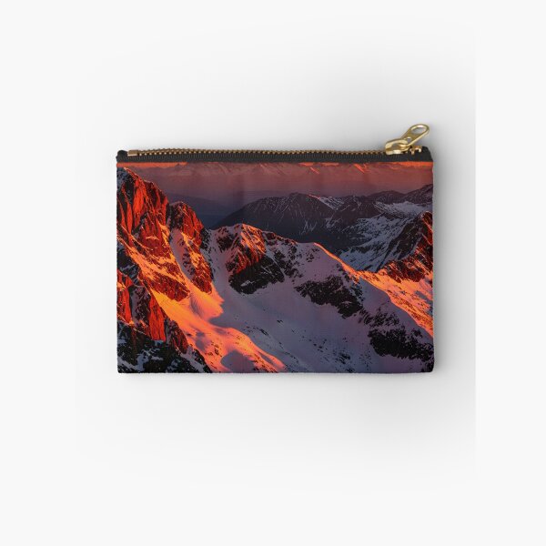 Item preview, Snowy Mountain Range Peaks at Vibrant Sunrise designed and sold by homydesign.