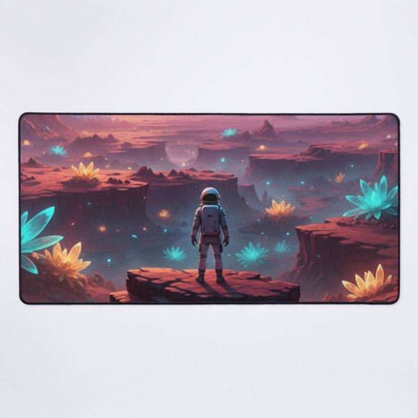 Item preview, osmic Wanderer Astronaut Nebula Desk Mat designed and sold by NeoArtsStudio.