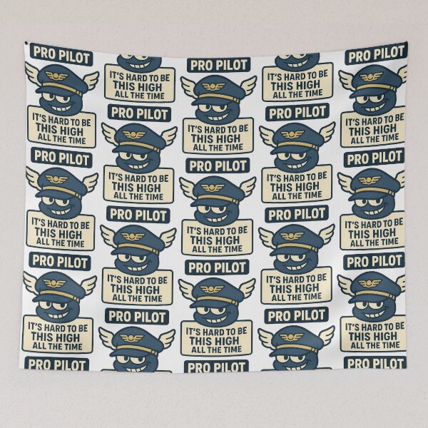 Item preview, Pro Pilot It’s Hard to Be This High All the Time Funny Aviation Design designed and sold by TeeTimeTreasure.