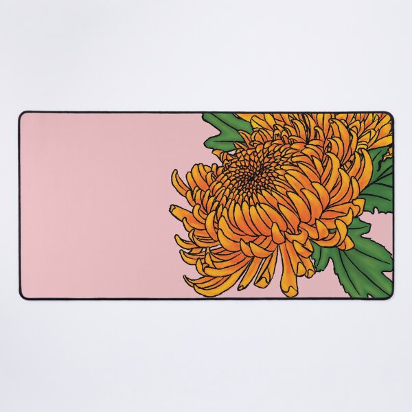 Item preview, Orange and Yellow Chrysanthemum November Birth Flower designed and sold by MeMaKiDesign.