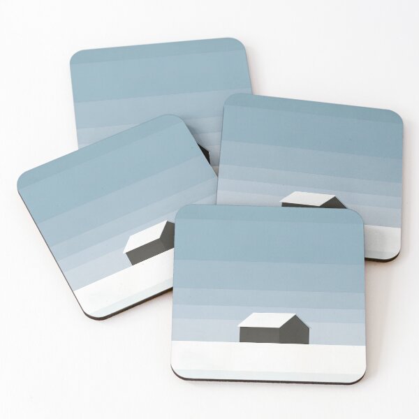 Item preview, Nordic Snow Cabin — Minimalist Winter Landscape designed and sold by youkee.