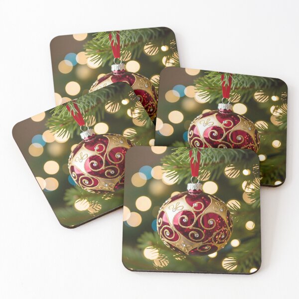 Item preview, Decorated red and gold Christmas ornament designed and sold by homydesign.
