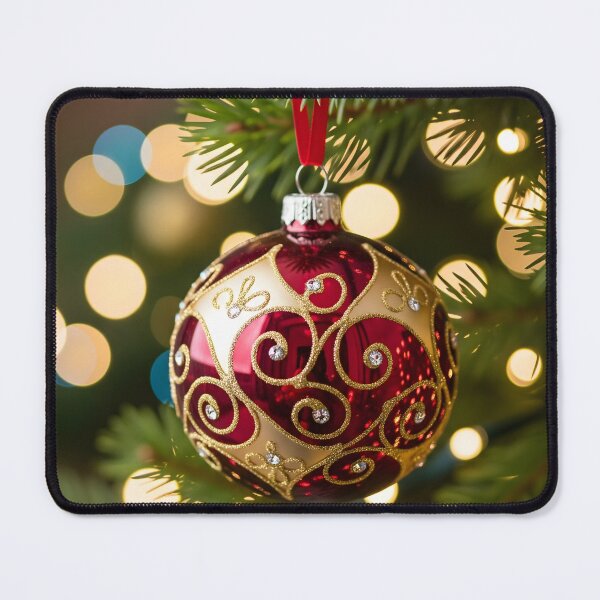 Item preview, Decorated red and gold Christmas ornament designed and sold by homydesign.