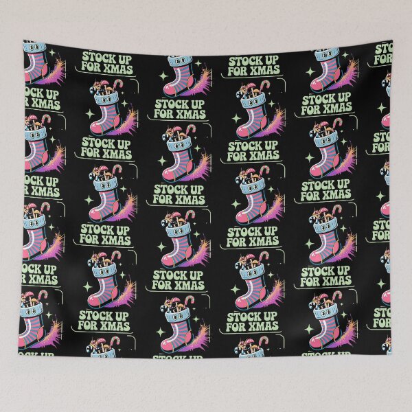 Item preview, Psychedelic Christmas – Trippy Stocking Holiday Fun designed and sold by Taans-Creation.