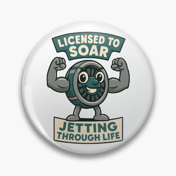 Item preview, Licensed to Soar Jetting Through Life Funny Aviation Engine Design designed and sold by TeeTimeTreasure.