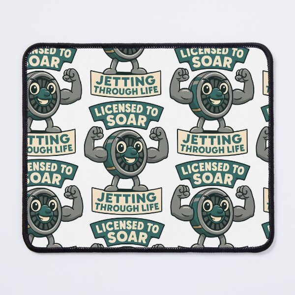 Item preview, Licensed to Soar Jetting Through Life Funny Aviation Engine Design designed and sold by TeeTimeTreasure.