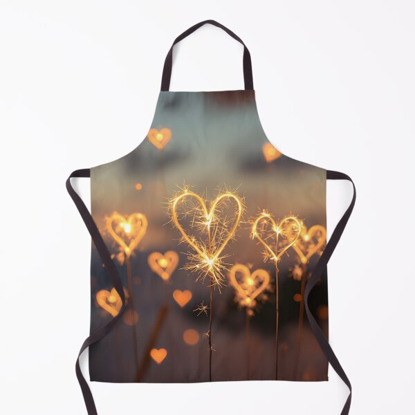 Item preview, Heart-shaped sparklers, glowing, festive, celebration, Valentine's Day, love, romantic, magical, night, dark, sparks, light designed and sold by homydesign.