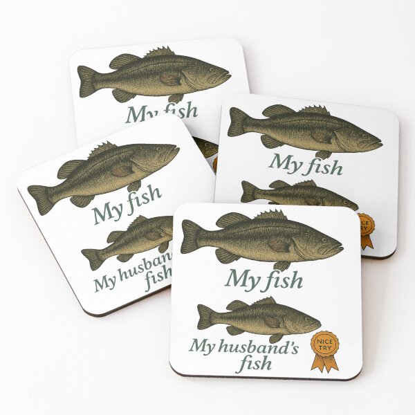 Item preview, My Fish vs My Husband’s Fish – Funny Vintage Fishing Humor designed and sold by POD DYNASTY | Original Print On Demand T-Shirt Graphics.