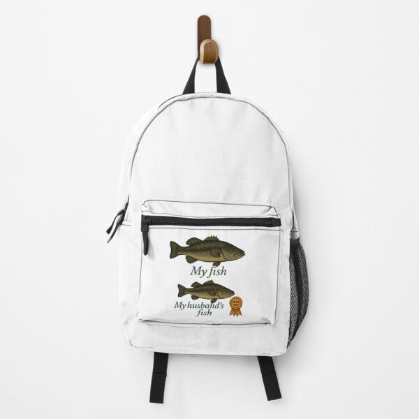 Item preview, My Fish vs My Husband’s Fish – Funny Vintage Fishing Humor designed and sold by POD DYNASTY | Original Print On Demand T-Shirt Graphics.